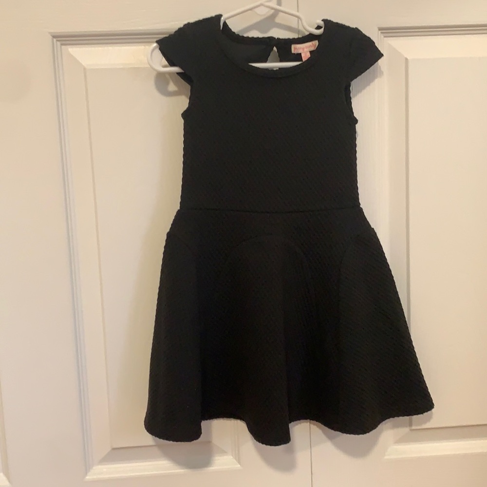 Toddler Girl Black Short Sleeved Dress